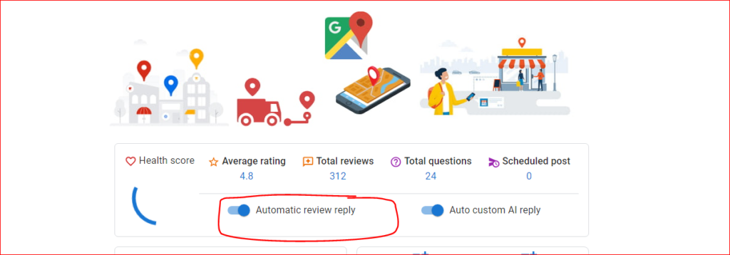 enable automatic review reply to google reviews
