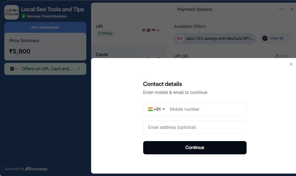 make payment for white label local seo report
